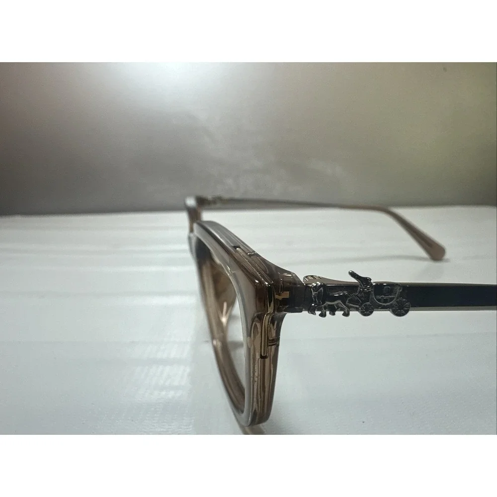 Coach HC6146U 5561 Transparent Brown Cat Eye ( Frames Only) 53-16-140 Womens